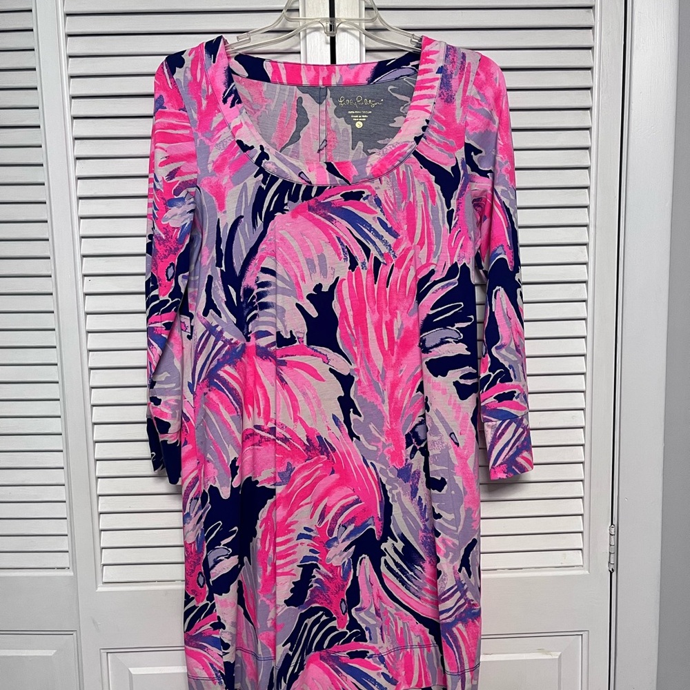 Lilly Pulitzer Pink and Purple Patterned Dress